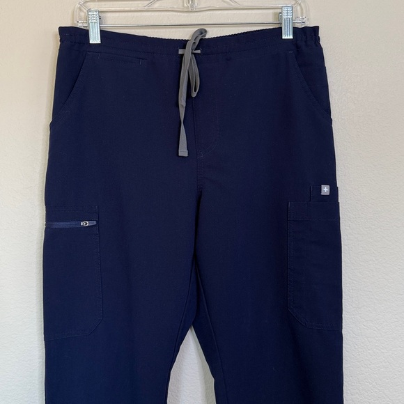 Figs Yola skinny cargo pants navy blue medium tall EUC - Picture 3 of 5